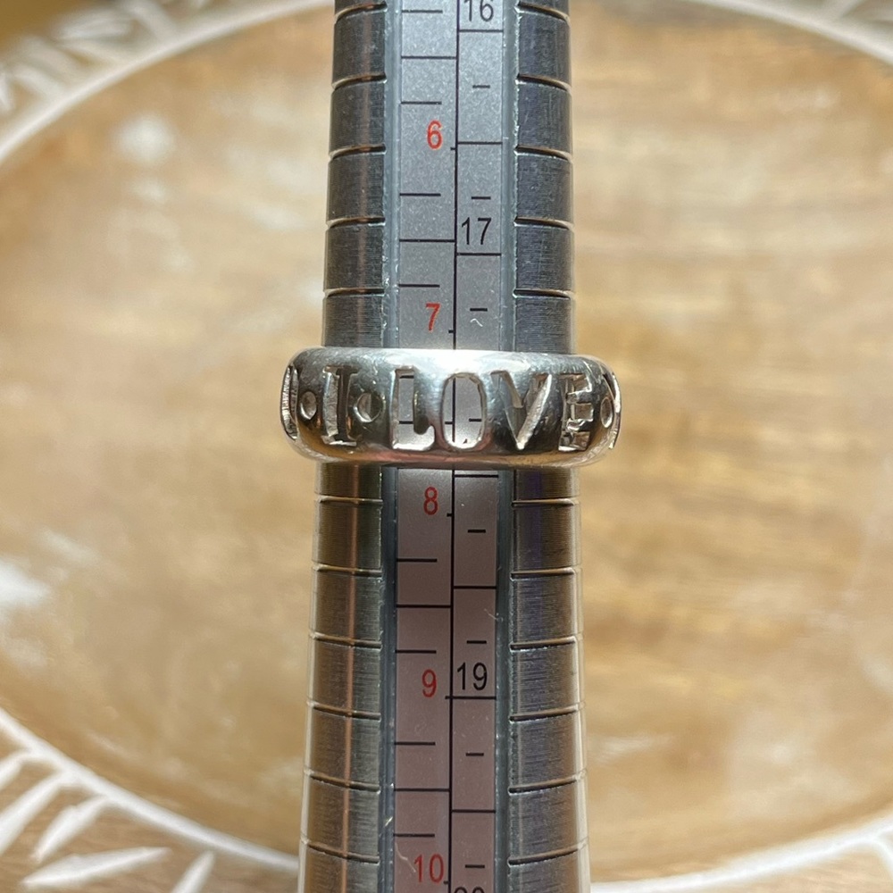 “I Love You” Cutout Letters 925 Sterling Silver Band Ring - Picture 9 of 9